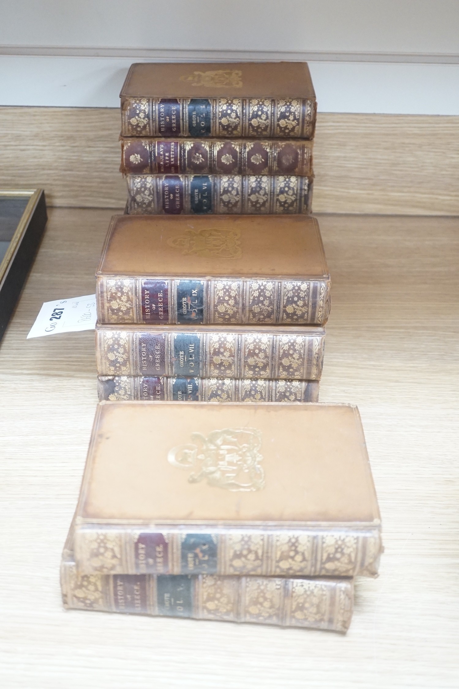 A History of Greece, gilt tooled full calf (10 vols)